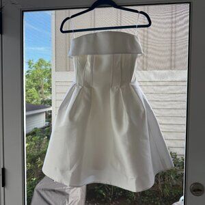Rebecca Vallance, Cristine Strapless Mini, Size 6, Ivory